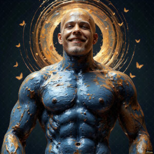 Male Art in Motion – AI Abstract Art