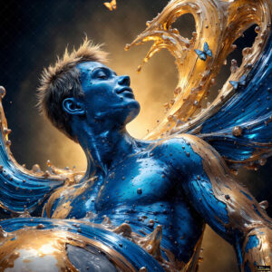 Male Art in Motion – AI Abstract Art