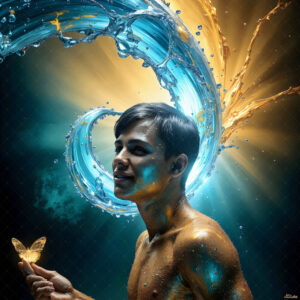 Male Art in Motion – AI Abstract Art