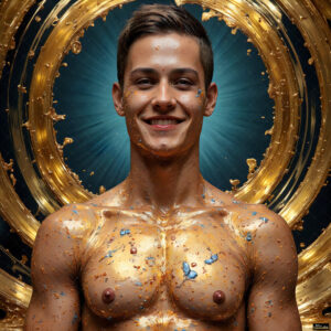 Male Art in Motion – AI Abstract Art