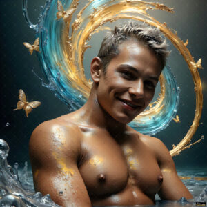 Male Art in Motion – AI Abstract Art