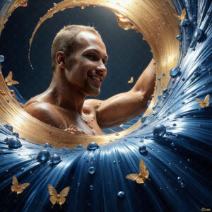 Male Art in Motion – AI Abstract Art