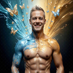 Male Art in Motion – AI Abstract Art