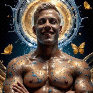 Male Art in Motion – AI Abstract Art