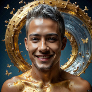 Male Art in Motion – AI Abstract Art