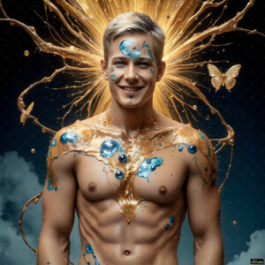 Male Art in Motion – AI Abstract Art