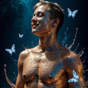 Male Art in Motion – AI Abstract Art