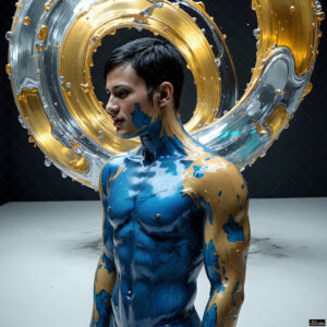 Male Art in Motion – AI Abstract Art