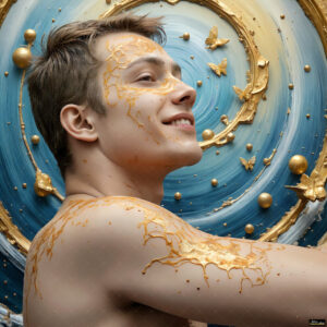 Male Art in Motion – AI Abstract Art