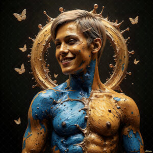 Male Art in Motion – AI Abstract Art