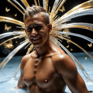 Male Art in Motion – AI Abstract Art