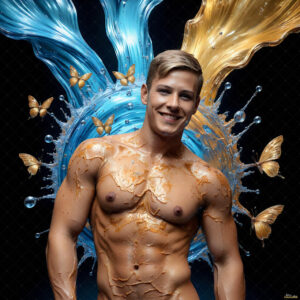 Male Art in Motion – AI Abstract Art