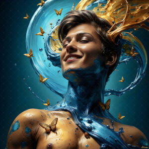 Male Art in Motion – AI Abstract Art