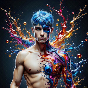 Male Art in Motion – AI Abstract Art