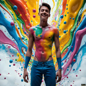 Male Art in Motion – AI Abstract Art
