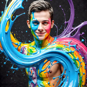 Male Art in Motion – AI Abstract Art