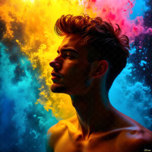 Male Art in Motion – AI Abstract Art