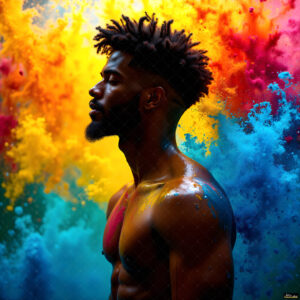 Male Art in Motion – AI Abstract Art