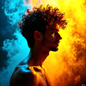 Male Art in Motion – AI Abstract Art