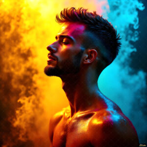 Male Art in Motion – AI Abstract Art