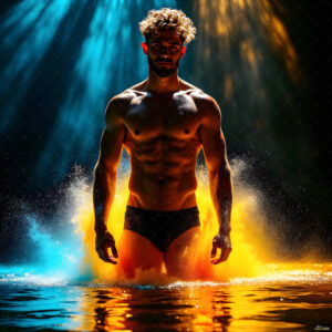 Male Art in Motion – AI Abstract Art