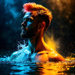 Male Art in Motion – AI Abstract Art