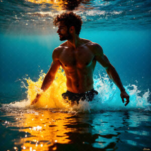 Male Art in Motion – AI Abstract Art