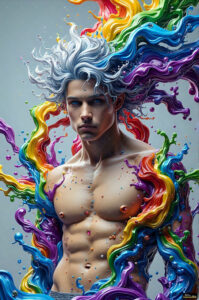 Male Art in Motion – AI Abstract Art