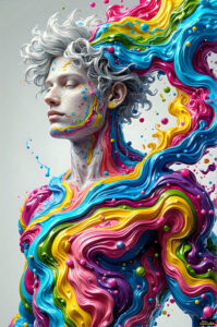 Male Art in Motion – AI Abstract Art