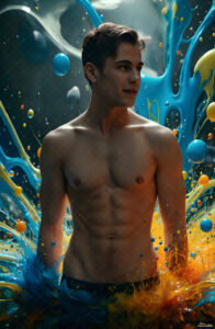 Male Art in Motion – AI Abstract Art