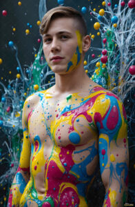 Male Art in Motion – AI Abstract Art