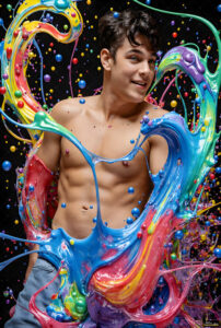 Male Art in Motion – AI Abstract Art