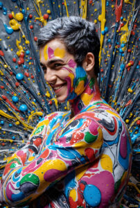 Male Art in Motion – AI Abstract Art
