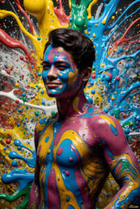Male Art in Motion – AI Abstract Art