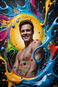 Male Art in Motion – AI Abstract Art
