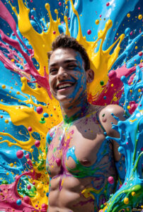 Male Art in Motion – AI Abstract Art