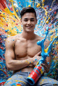 Male Art in Motion – AI Abstract Art