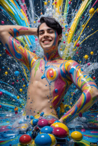 Male Art in Motion – AI Abstract Art