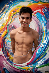 Male Art in Motion – AI Abstract Art