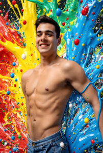 Male Art in Motion – AI Abstract Art