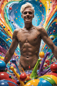 Male Art in Motion – AI Abstract Art