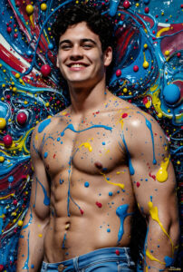 Male Art in Motion – AI Abstract Art