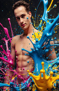 Male Art in Motion – AI Abstract Art
