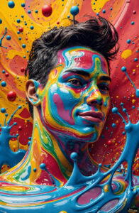 Male Art in Motion – AI Abstract Art