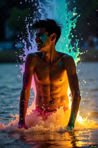 Male Art in Motion – AI Abstract Art