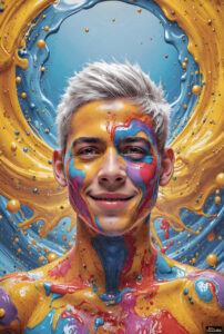 Male Art in Motion – AI Abstract Art