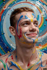 Male Art in Motion – AI Abstract Art