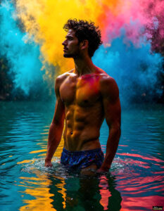 Male Art in Motion – AI Abstract Art