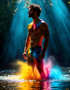 Male Art in Motion – AI Abstract Art