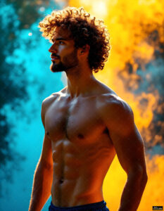 Male Art in Motion – AI Abstract Art